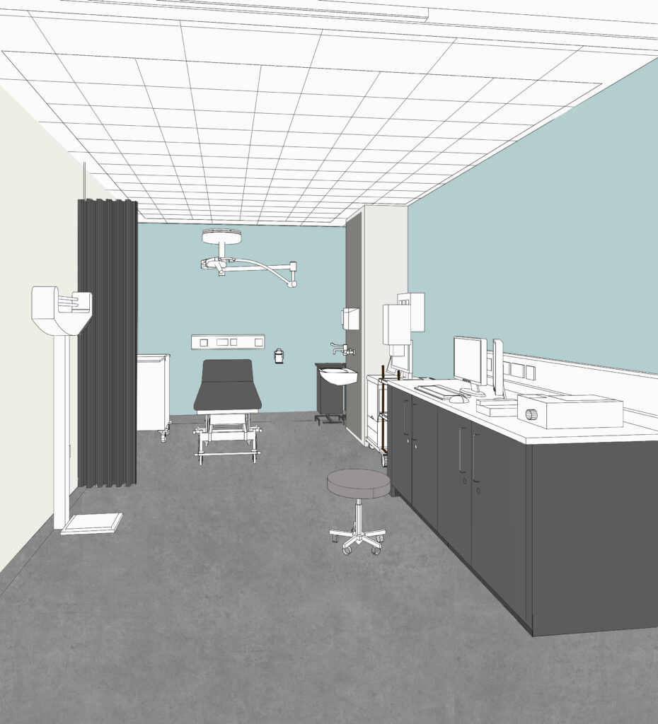 Artist impression of the consult room