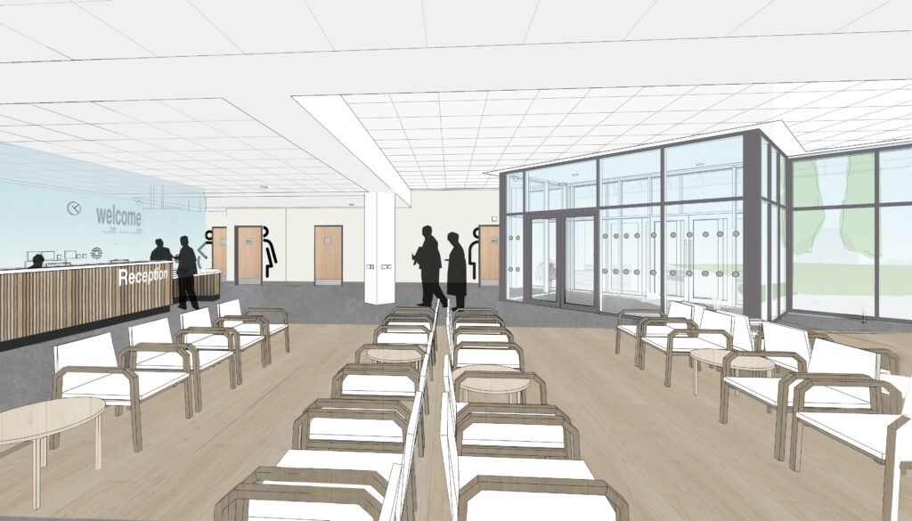 Artist impression of the CDC - main reception