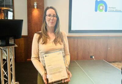 Emily Turnbull from Gateshead Health Breast Care Nursing Team at the awards.