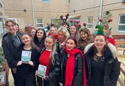 Newcastle College Musical Theatre student’s bring festive cheer to Gateshead Health