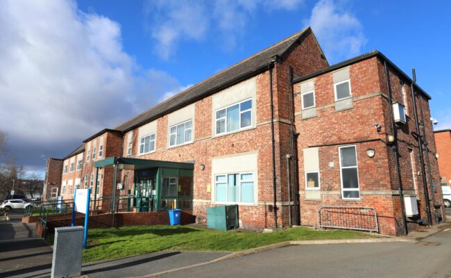 Entrance into Bensham hospital